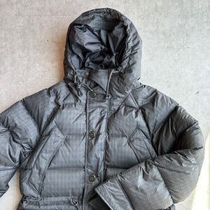 Eastlogue Utility Shield Parka, men's M, black-green tartan